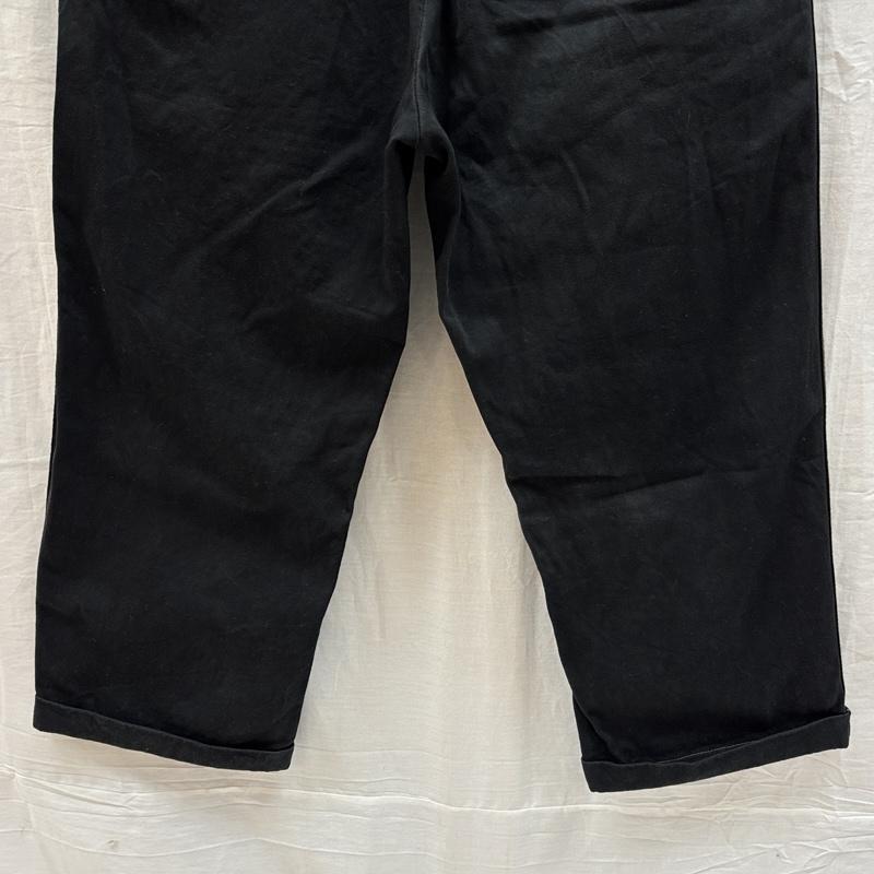 コムデギャルソンオム COMME des GARCONS HOMME ボトムス ボトムス HH-P038 AD2011 シンチバック 黒染め チノ トラウザーズ パンツ XS 黒 / ブラック / black メンズ USED 古着 中古 50161120