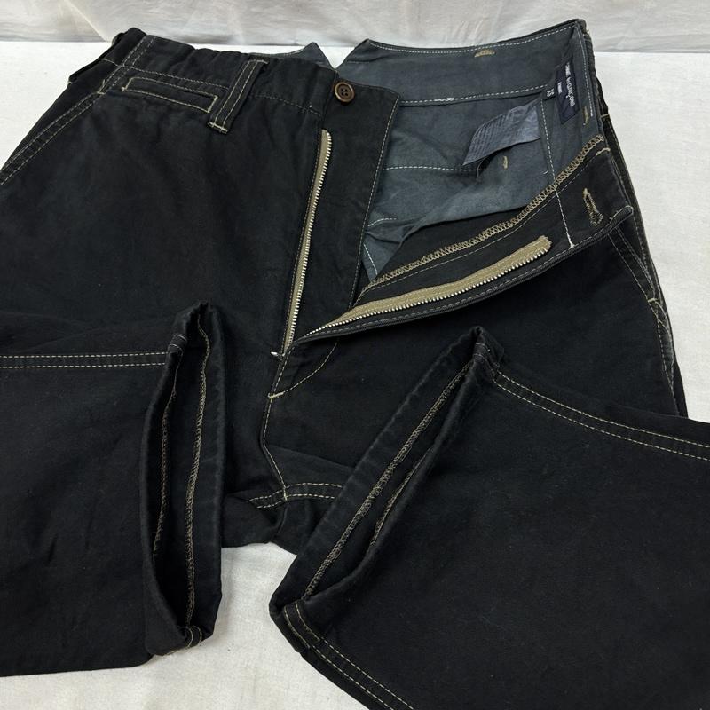 コムデギャルソンオム COMME des GARCONS HOMME ボトムス ボトムス HH-P038 AD2011 シンチバック 黒染め チノ トラウザーズ パンツ XS 黒 / ブラック / black メンズ USED 古着 中古 50161120