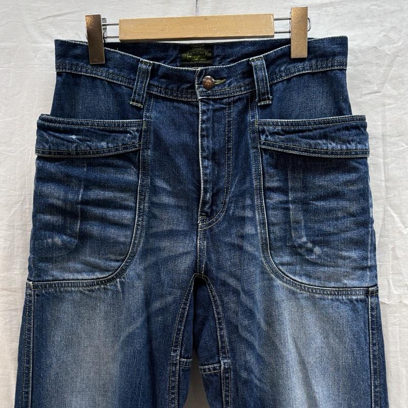 ゴーヘンプ GOHEMP パンツ デニム、ジーンズ デニム ベンダー パンツ サイドポケット ガゼットクロッチ 28インチ メンズ USED 古着 中古 50161122