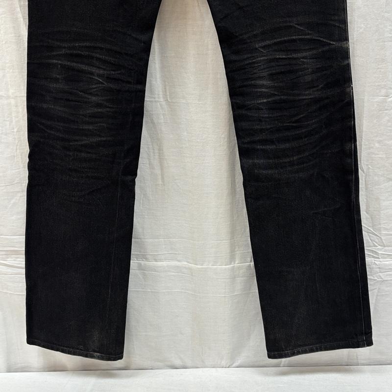 古着 USED ボトムス ボトムス ROLL ロール スリム ストレート ブラック デニム パンツ L 黒 / ブラック / black メンズ USED 古着 中古 50161123