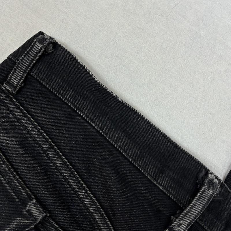 古着 USED ボトムス ボトムス ROLL ロール スリム ストレート ブラック デニム パンツ L 黒 / ブラック / black メンズ USED 古着 中古 50161123
