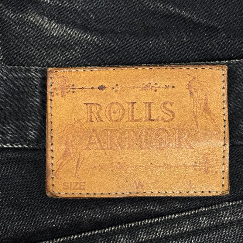 古着 USED ボトムス ボトムス ROLL ロール スリム ストレート ブラック デニム パンツ L 黒 / ブラック / black メンズ USED 古着 中古 50161123