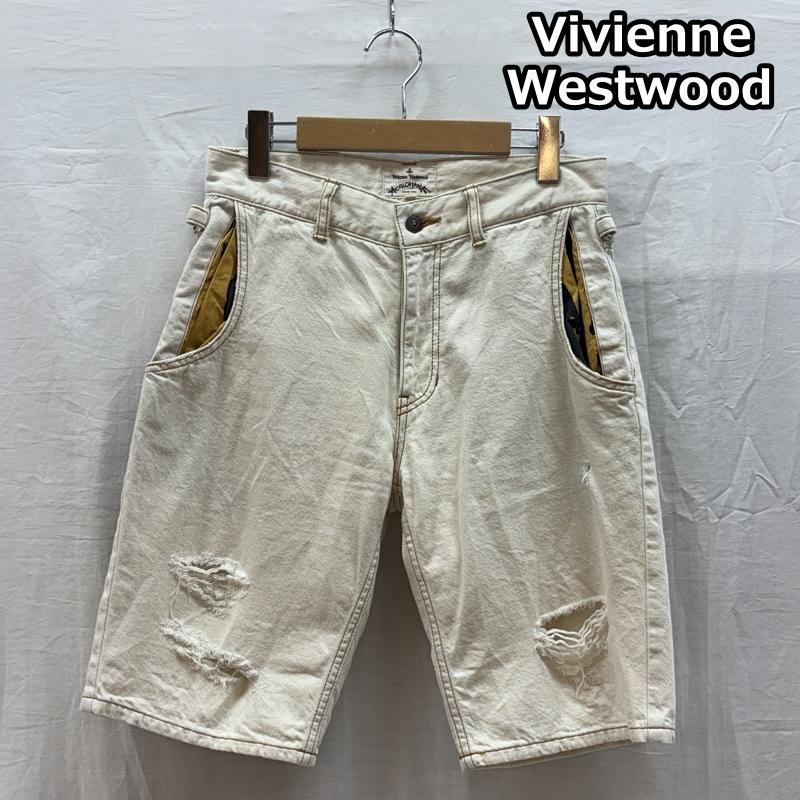 ヴィヴィアンウエストウッド Vivienne Westwood パンツ ショートパンツ ANGLOMANIA アングロマニア ショート パンツ ダメージ加工 36 メンズ USED 古着 中古 50161126