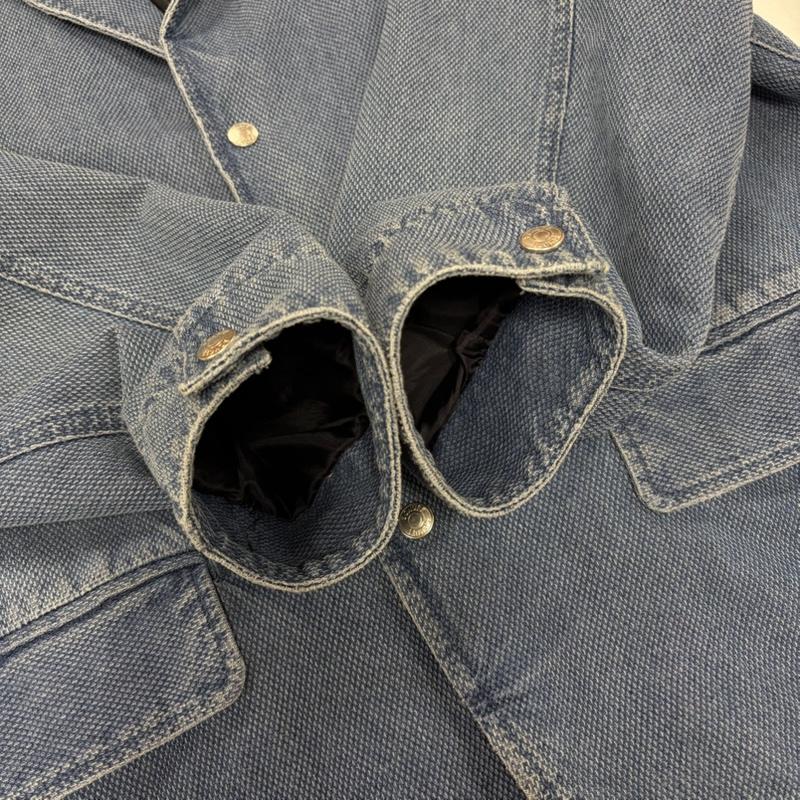 ショット schott ジャケット、上着 ジャケット、ブレザー デニム カバーオール テーラードジャケット 3B L 無地 青 / ブルー / blue メンズ USED 古着 中古 50161134
