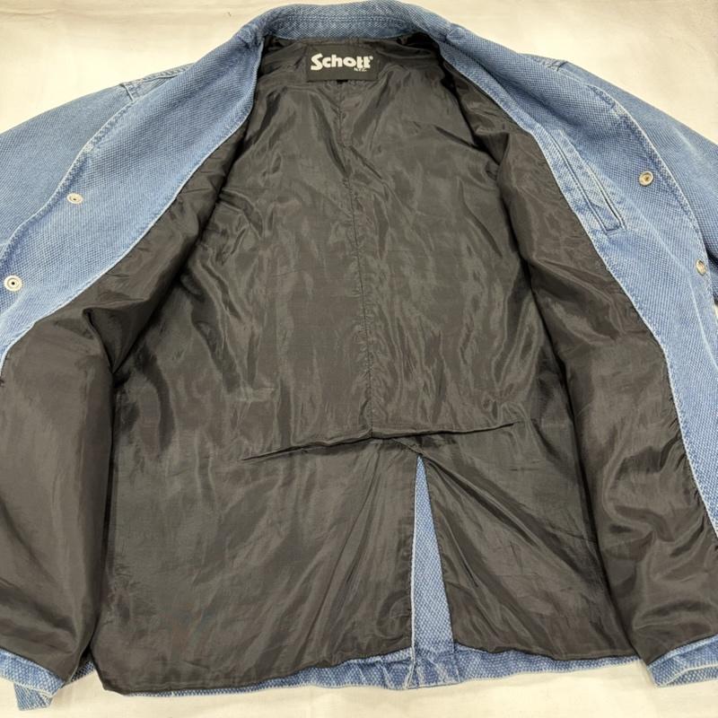 ショット schott ジャケット、上着 ジャケット、ブレザー デニム カバーオール テーラードジャケット 3B L 無地 青 / ブルー / blue メンズ USED 古着 中古 50161134
