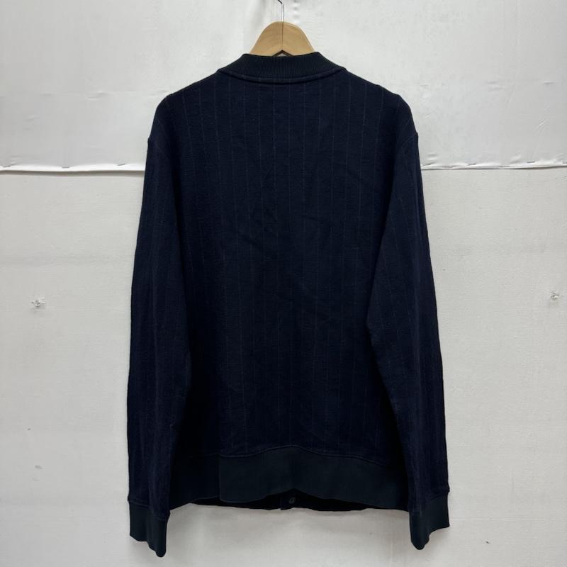 ドリスヴァンノッテン DRIES VAN NOTEN ジャケット、上着 ジャンパー、ブルゾン ストライプ ウール ボンバー ジャケット XL 紺 / ネイビー / navy メンズ USED 古着 中古 50161135
