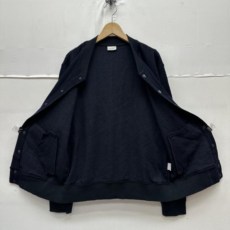 ドリスヴァンノッテン DRIES VAN NOTEN ジャケット、上着 ジャンパー、ブルゾン ストライプ ウール ボンバー ジャケット XL 紺 / ネイビー / navy メンズ USED 古着 中古 50161135