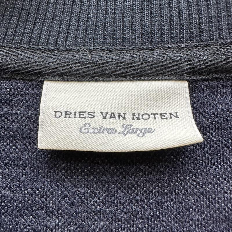 ドリスヴァンノッテン DRIES VAN NOTEN ジャケット、上着 ジャンパー、ブルゾン ストライプ ウール ボンバー ジャケット XL 紺 / ネイビー / navy メンズ USED 古着 中古 50161135