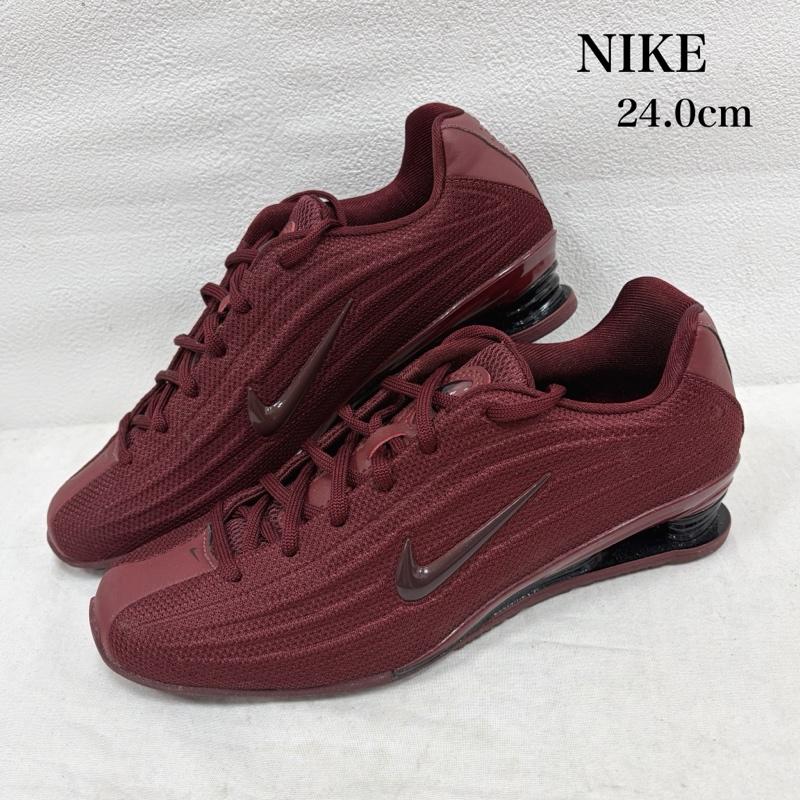 ナイキ NIKE スニーカー スニーカー Shox ショックス ローカット スニーカー HQ7540-600 バーガンディ 24.0cm ロゴ、文字 えんじ / ワインレッド / dark red レディース USED 古着 中古 50161142