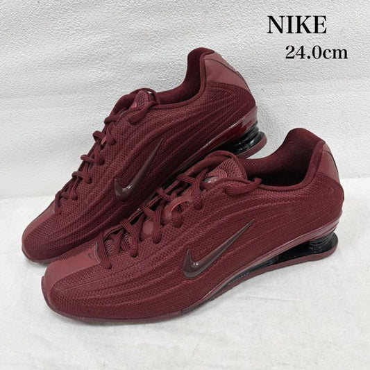 ナイキ NIKE スニーカー スニーカー Shox ショックス ローカット スニーカー HQ7540-600 バーガンディ 24.0cm ロゴ、文字 えんじ / ワインレッド / dark red レディース USED 古着 中古 50161142