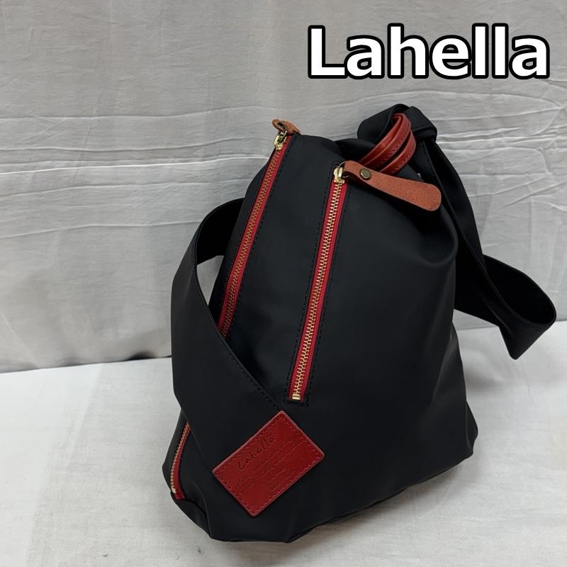 古着 USED ショルダーバッグ ショルダーバッグ Lahella ラヘラ 日本製 ナイロン ボディ ショルダー バッグ - 黒 / ブラック / black レディース USED 古着 中古 50161145