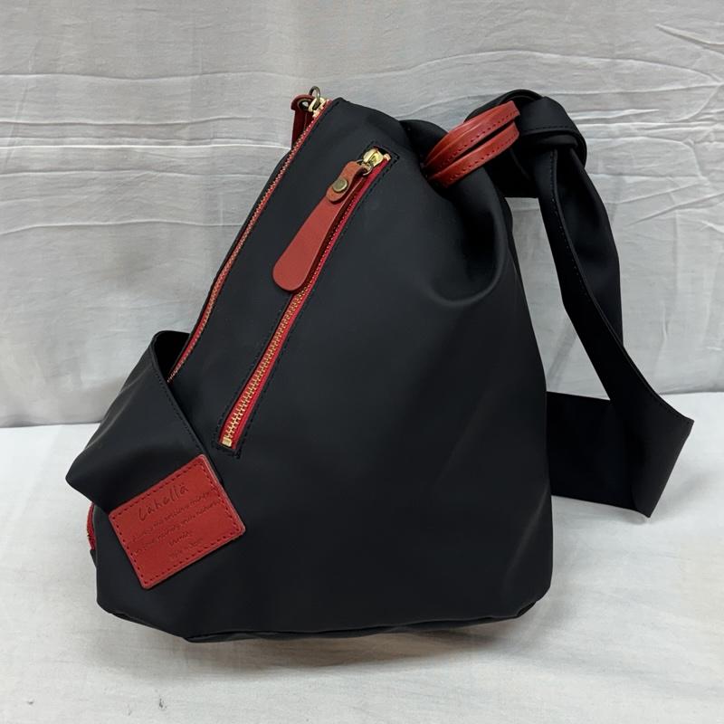 古着 USED ショルダーバッグ ショルダーバッグ Lahella ラヘラ 日本製 ナイロン ボディ ショルダー バッグ - 黒 / ブラック / black レディース USED 古着 中古 50161145