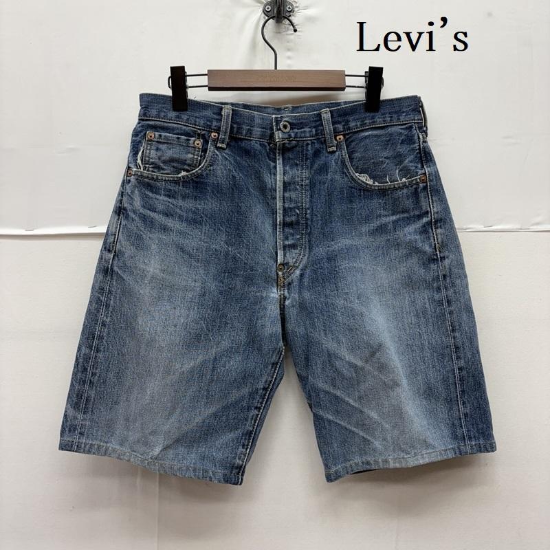 リーバイス Levi s パンツ デニム、ジーンズ 702 BIG E 赤耳 J09 ボタンフライ デニム ハーフ ショート パンツ ショーツ 33インチ インディゴ / インディゴ / Indigo メンズ USED 古着 中古 50161147