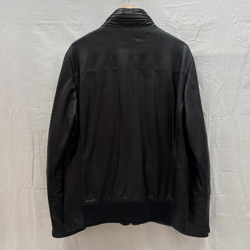 カルバン・クライン Calvin Klein ジャケット、上着 レザージャケット 羊革 ラムレザー スタンドカラー ジャケット 中綿入り ビッグサイズ XL 黒 / ブラック / black メンズ USED 古着 中古 50161151
