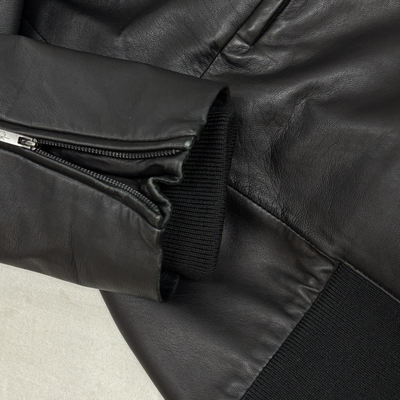 カルバン・クライン Calvin Klein ジャケット、上着 レザージャケット 羊革 ラムレザー スタンドカラー ジャケット 中綿入り ビッグサイズ XL 黒 / ブラック / black メンズ USED 古着 中古 50161151