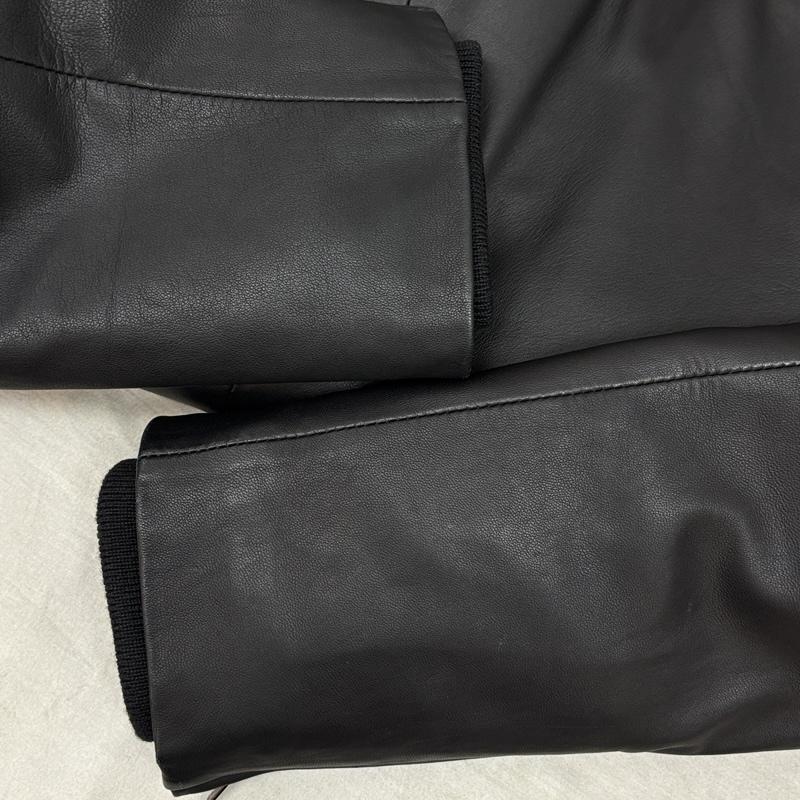 カルバン・クライン Calvin Klein ジャケット、上着 レザージャケット 羊革 ラムレザー スタンドカラー ジャケット 中綿入り ビッグサイズ XL 黒 / ブラック / black メンズ USED 古着 中古 50161151
