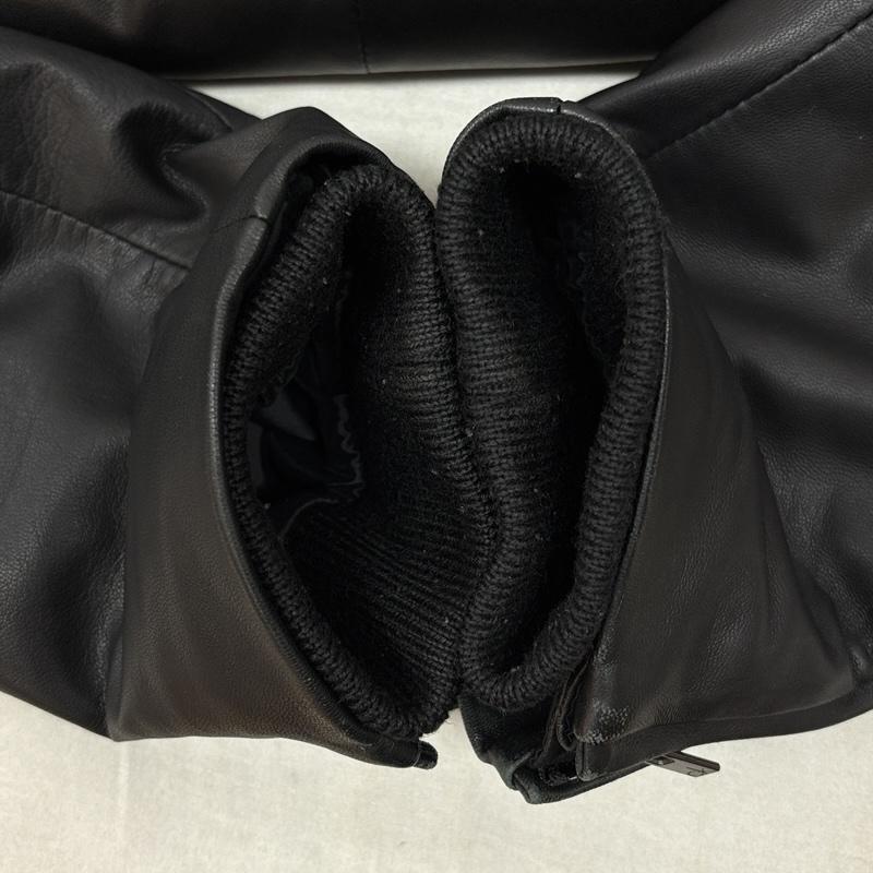 カルバン・クライン Calvin Klein ジャケット、上着 レザージャケット 羊革 ラムレザー スタンドカラー ジャケット 中綿入り ビッグサイズ XL 黒 / ブラック / black メンズ USED 古着 中古 50161151