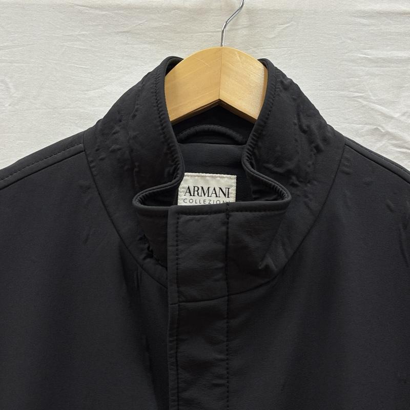 アルマーニコレッツォーニ ARMANI COLLEZIONI コート コート一般 スタンドカラー ナイロン コート ロング丈 52 黒 / ブラック / black メンズ USED 古着 中古 50161153