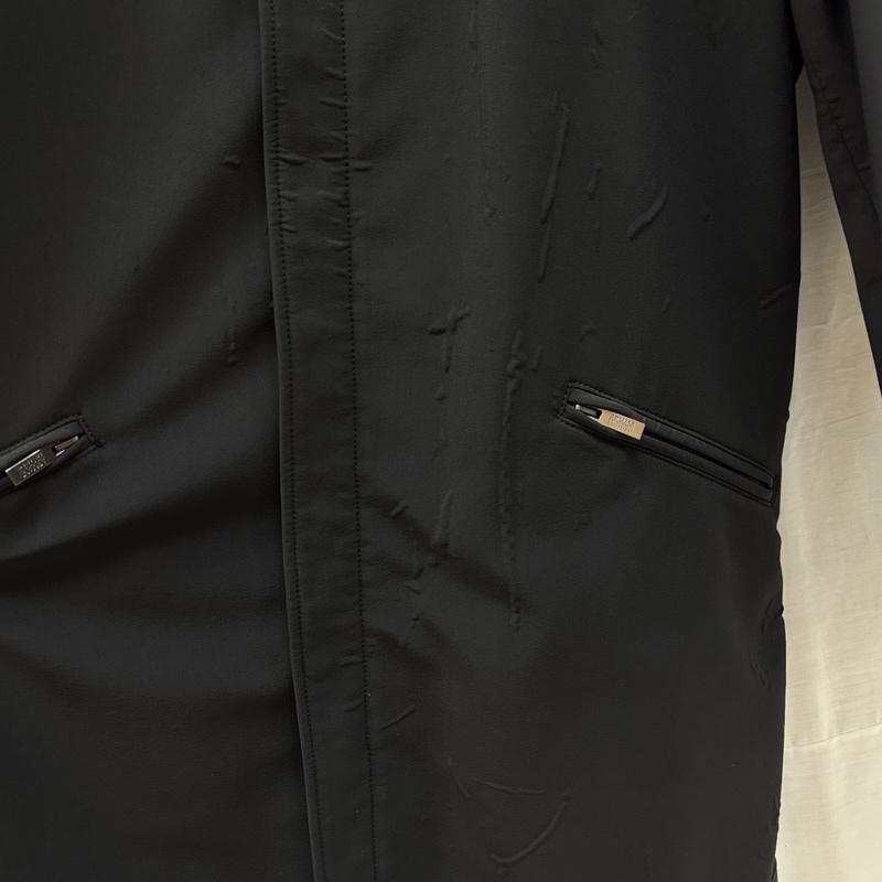 アルマーニコレッツォーニ ARMANI COLLEZIONI コート コート一般 スタンドカラー ナイロン コート ロング丈 52 黒 / ブラック / black メンズ USED 古着 中古 50161153