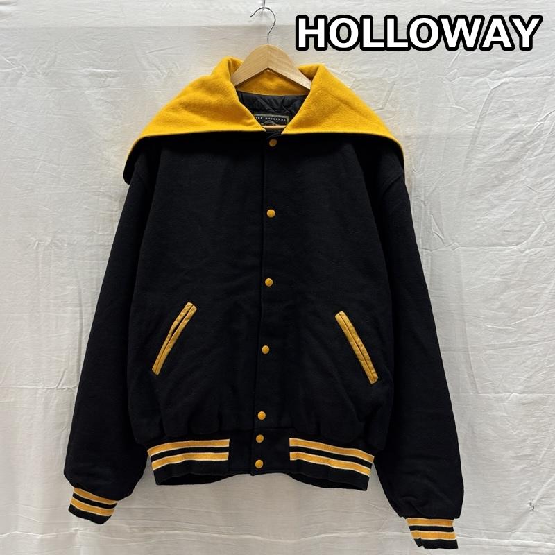 古着 USED ジャケット、上着 ジャンパー、ブルゾン HOLLOWAY ホロウェイ 90～00年代 USA製 セーラーカラー フード スタジャン ウール XXL 黒 / ブラック / black メンズ USED 古着 中古 50161159