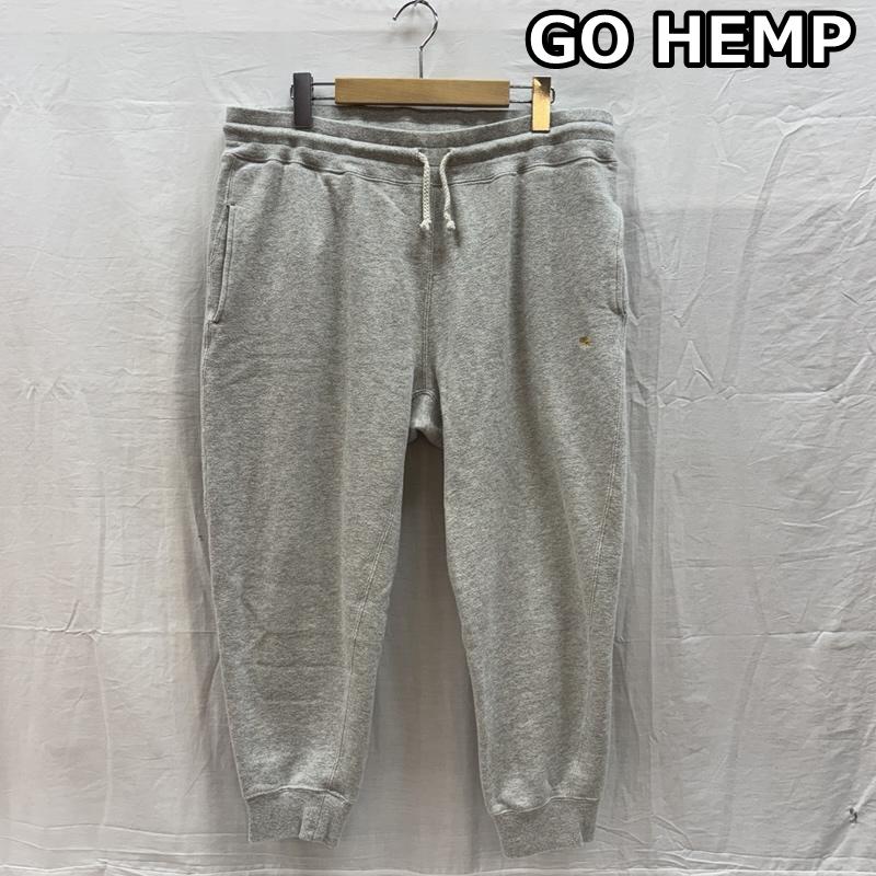 ゴーヘンプ GOHEMP ボトムス ボトムス 霜降り スウェット パンツ 裏起毛 ガゼットクロッチ 裾リブ XL メンズ USED 古着 中古 50161164