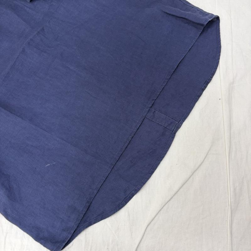 古着 USED シャツ、ブラウス 半袖 KEY MEMORY キーメモリー ノースリーブバックボタンブラウス リネン100％ navy FREE 刺繍 X ワンポイント 紺 / ネイビー / navy レディース USED 古着 中古 50161165