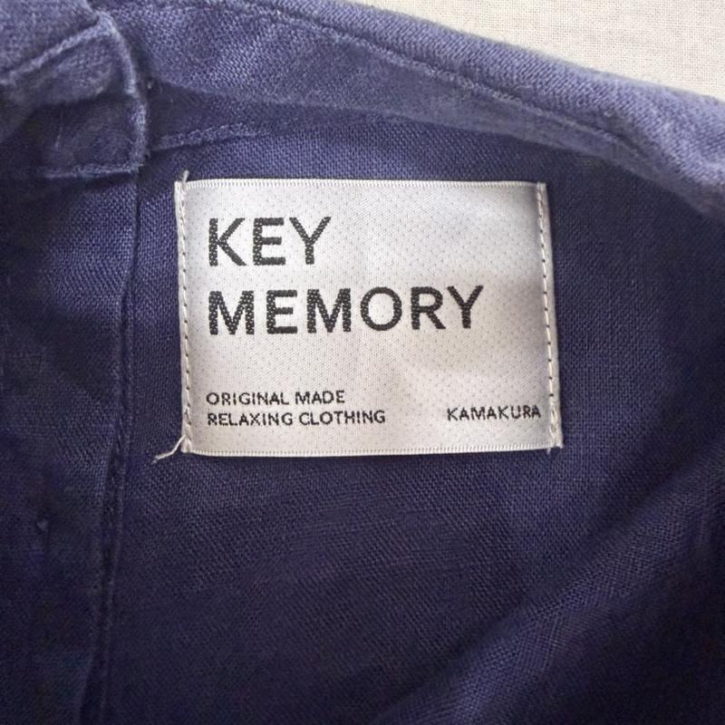 古着 USED シャツ、ブラウス 半袖 KEY MEMORY キーメモリー ノースリーブバックボタンブラウス リネン100％ navy FREE 刺繍 X ワンポイント 紺 / ネイビー / navy レディース USED 古着 中古 50161165