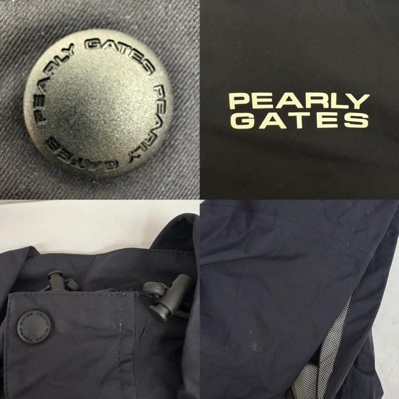 パーリーゲイツ PEARLY GATES ジャケット、上着 ジャンパー、ブルゾン ナイロン ポリエチレン プリント ロゴ レイン ウェア アウタ－ 053-988702 S 紺 / ネイビー / navy メンズ USED 古着 中古 50161171