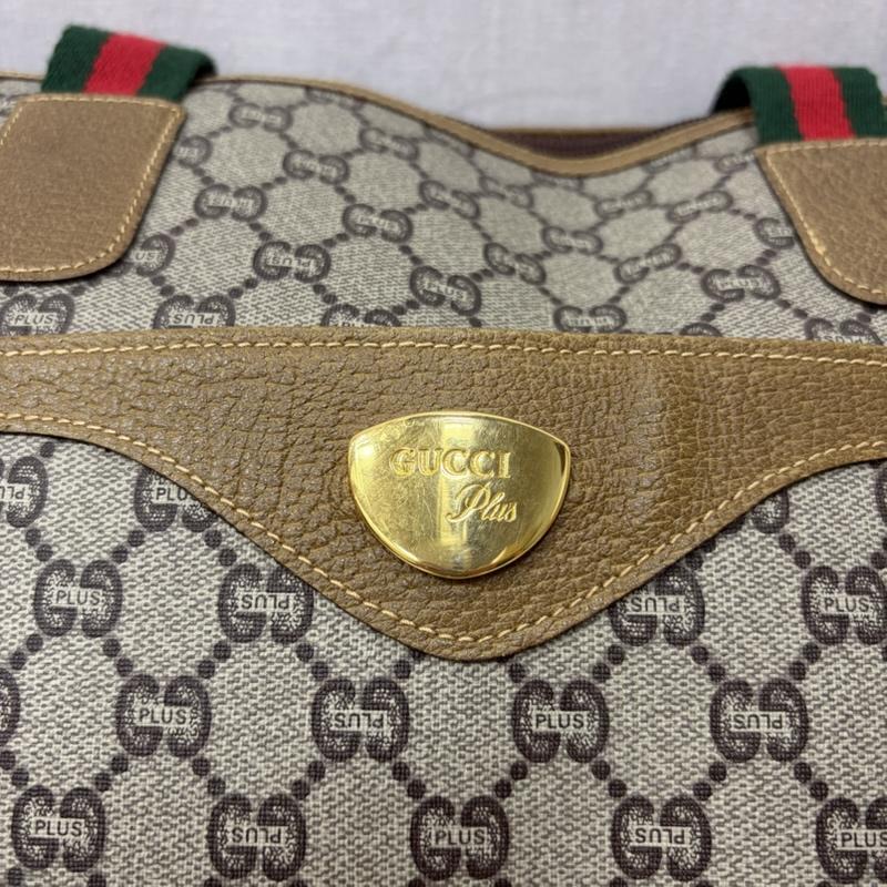 グッチプラス GUCCIPLUS トートバッグ トートバッグ オールドグッチ GGマーク シェリーライン トートバッグ - ロゴ、文字 ベージュ / ベージュ / beige レディース USED 古着 中古 50161172
