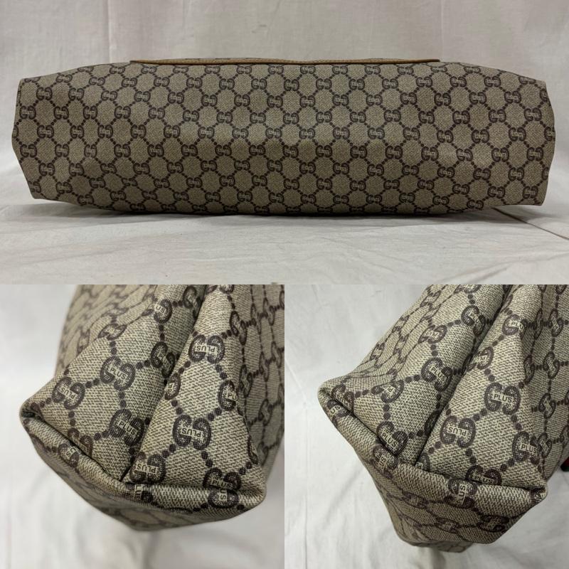 グッチプラス GUCCIPLUS トートバッグ トートバッグ オールドグッチ GGマーク シェリーライン トートバッグ - ロゴ、文字 ベージュ / ベージュ / beige レディース USED 古着 中古 50161172