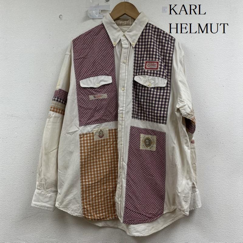 カールヘルム KARLHELMUT シャツ、ブラウス 長袖 パッチワーク 長袖 シャツ ギンガムチェック ピンクハウス マルチカラー / マルチカラー / multicolor メンズ USED 古着 中古 50161173