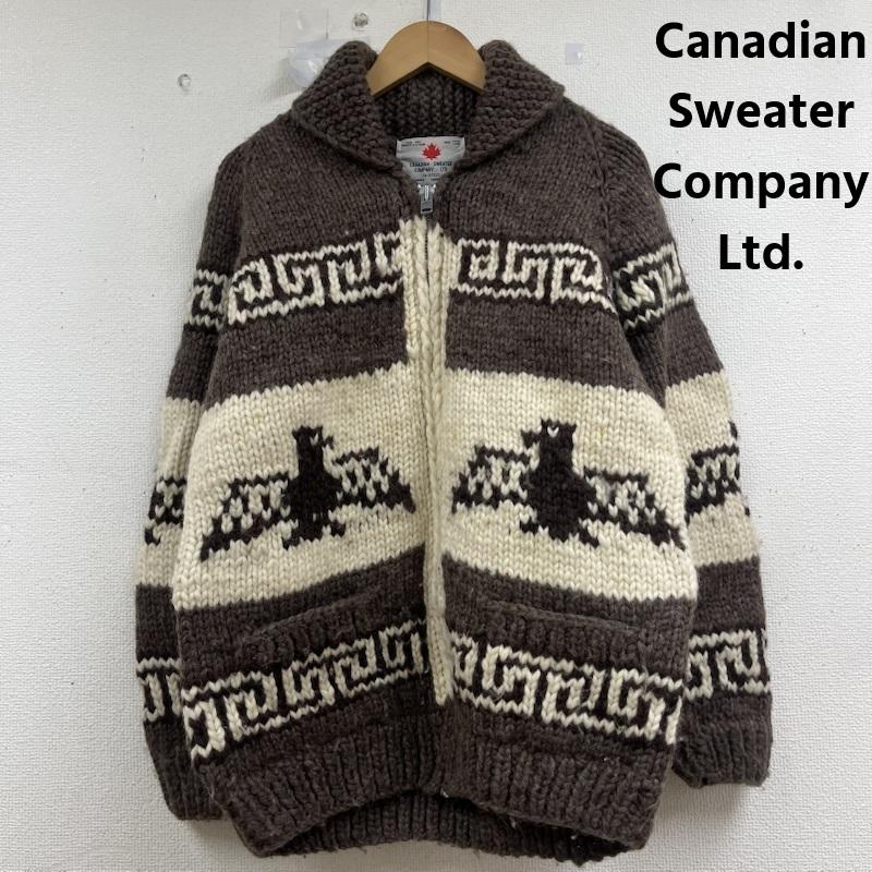 カナディアンセーター Canadian Sweater Company Ltd. ニット、セーター 長袖 canada カウチン ニット イーグル ハンドメイド 茶 / ブラウン / brown メンズ USED 古着 中古 50161174