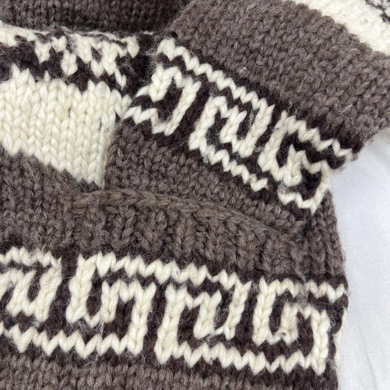 カナディアンセーター Canadian Sweater Company Ltd. ニット、セーター 長袖 canada カウチン ニット イーグル ハンドメイド 茶 / ブラウン / brown メンズ USED 古着 中古 50161174