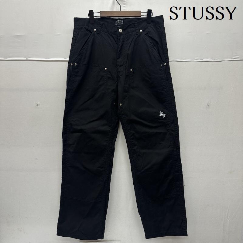 ステューシー STUSSY パンツ ワークパンツ、ペインターパンツ 00s ダブルニー ワーク パンツ 34インチ 黒 / ブラック / black メンズ USED 古着 中古 50161182
