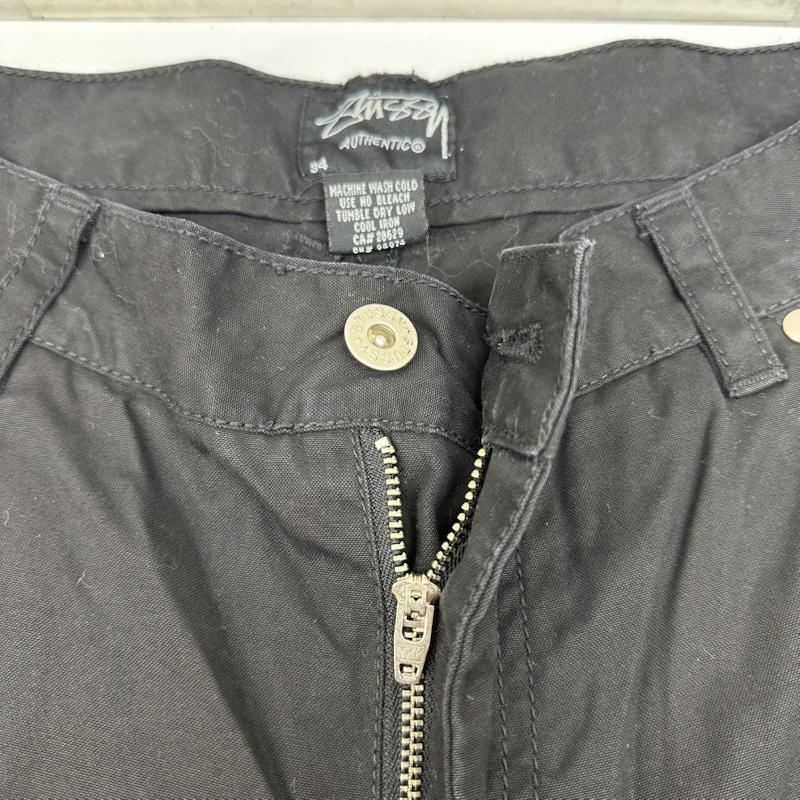 ステューシー STUSSY パンツ ワークパンツ、ペインターパンツ 00s ダブルニー ワーク パンツ 34インチ 黒 / ブラック / black メンズ USED 古着 中古 50161182