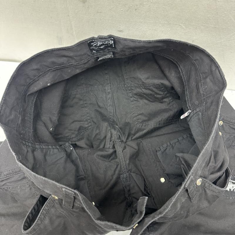 ステューシー STUSSY パンツ ワークパンツ、ペインターパンツ 00s ダブルニー ワーク パンツ 34インチ 黒 / ブラック / black メンズ USED 古着 中古 50161182