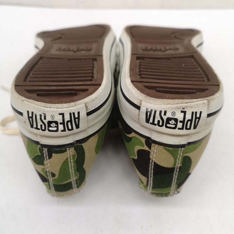 アベイシングエイプ A BATHING APE スニーカー スニーカー BAPE STA GREEN CAMO ベイプスタ カモフラ スニーカー US：9 メンズ USED 古着 中古 50161191