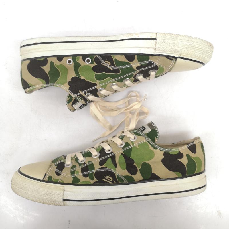 アベイシングエイプ A BATHING APE スニーカー スニーカー BAPE STA GREEN CAMO ベイプスタ カモフラ スニーカー US：9 メンズ USED 古着 中古 50161191