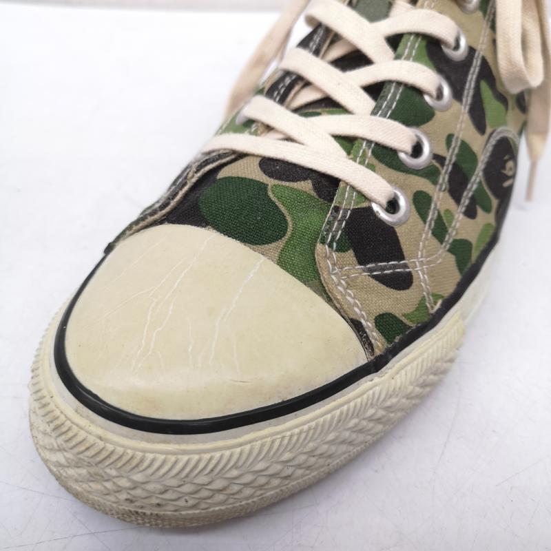 アベイシングエイプ A BATHING APE スニーカー スニーカー BAPE STA GREEN CAMO ベイプスタ カモフラ スニーカー US：9 メンズ USED 古着 中古 50161191