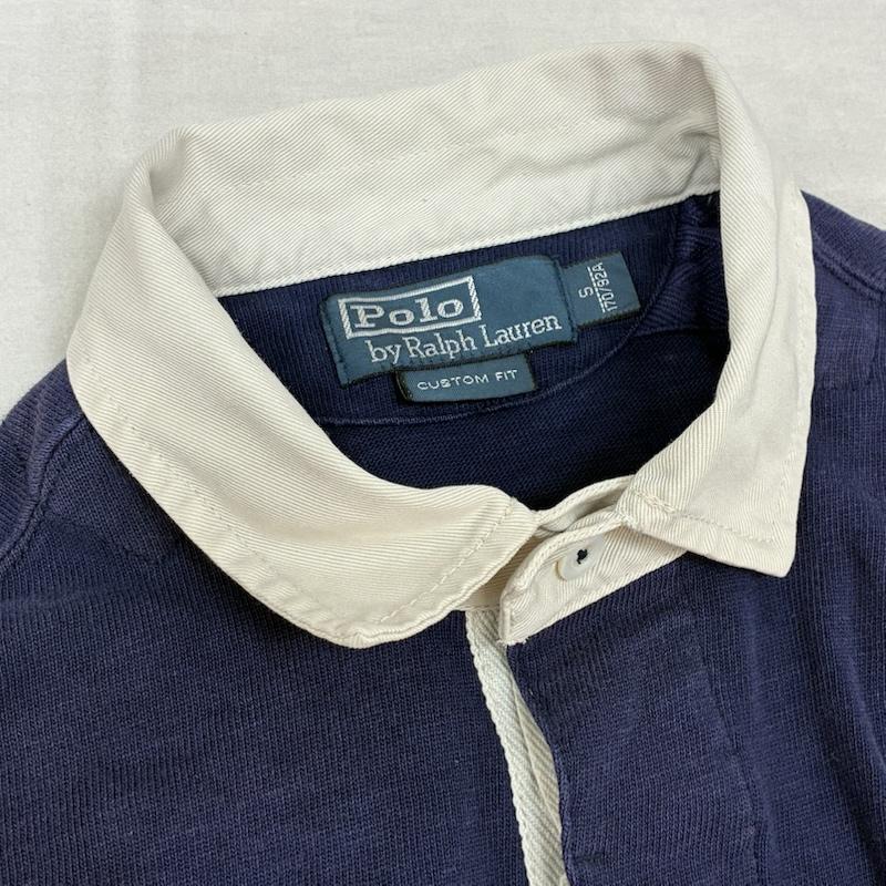 ポロバイラルフローレン Polo by RALPH LAUREN ポロシャツ 長袖 ポニー 刺繍 マルチボーダー ステンシル ワッペン ロングスリーブ ポロシャツ S メンズ USED 古着 中古 50161199