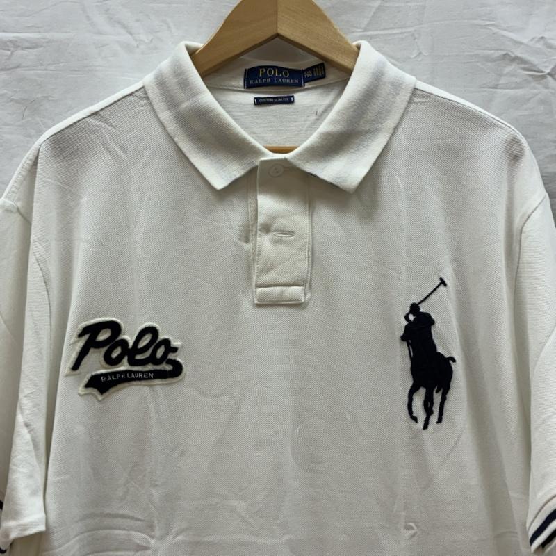ポロラルフローレン POLO RALPH LAUREN ポロシャツ 半袖 ビッグポニー 刺繍 ロゴ ワッペン 襟裏ボーダー ポロシャツ XXL メンズ USED 古着 中古 50161200