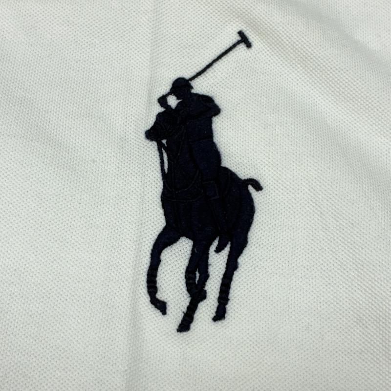 ポロラルフローレン POLO RALPH LAUREN ポロシャツ 半袖 ビッグポニー 刺繍 ロゴ ワッペン 襟裏ボーダー ポロシャツ XXL メンズ USED 古着 中古 50161200