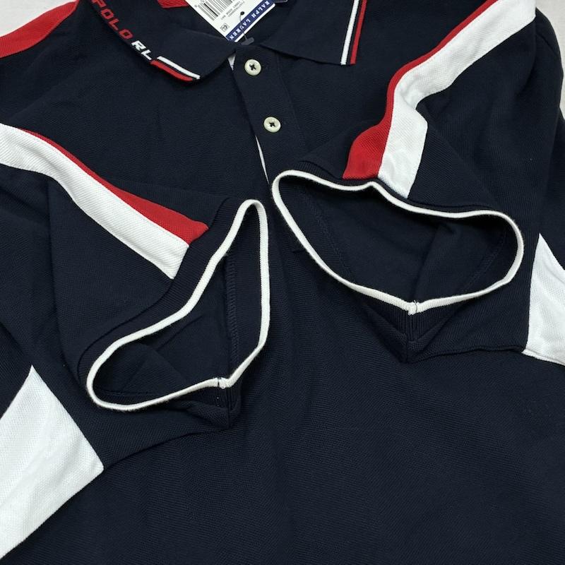 ポロラルフローレン POLO RALPH LAUREN ポロシャツ 半袖 ビッグポニー 刺繍 サイドライン 襟ロゴ ポロシャツ XL メンズ USED 古着 中古 50161203