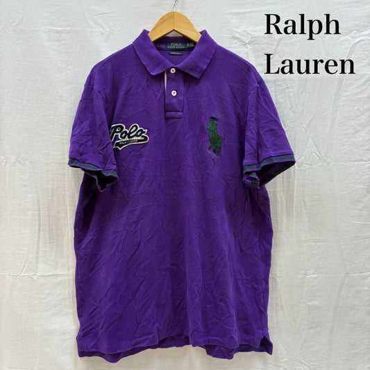 ポロラルフローレン POLO RALPH LAUREN ポロシャツ 半袖 ビッグポニー 刺繍 ロゴ ワッペン ポロシャツ XL メンズ USED 古着 中古 50161207