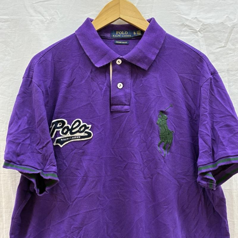 ポロラルフローレン POLO RALPH LAUREN ポロシャツ 半袖 ビッグポニー 刺繍 ロゴ ワッペン ポロシャツ XL メンズ USED 古着 中古 50161207
