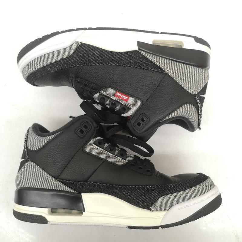 ナイキ NIKE スニーカー スニーカー AIR JORDAN 3 LEVI‘S RTR LSC BLK SP IR0914-400 ジョーダン リーバイス 25.5cm 黒 / ブラック / black メンズ USED 古着 中古 50161212