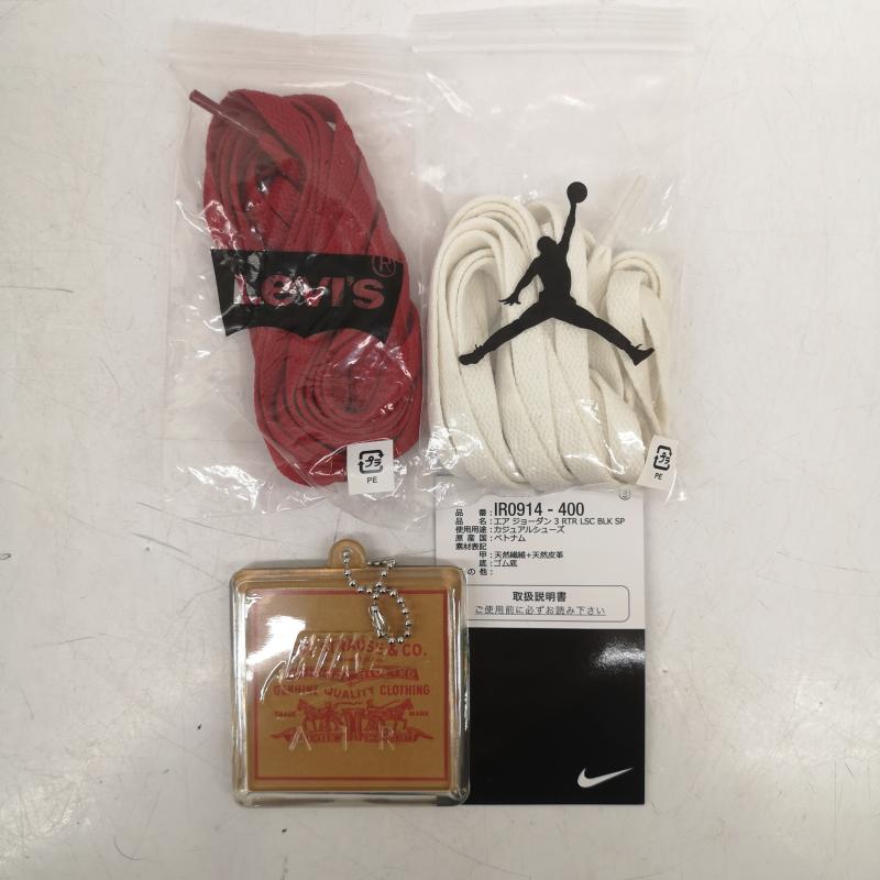 ナイキ NIKE スニーカー スニーカー AIR JORDAN 3 LEVI‘S RTR LSC BLK SP IR0914-400 ジョーダン リーバイス 25.5cm 黒 / ブラック / black メンズ USED 古着 中古 50161212