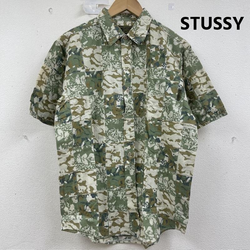ステューシー STUSSY シャツ、ブラウス 半袖 20th INTL. SURPLUS 記念 ヴィンテージ ミリタリー アロハ シャツ S カーキ / カーキ / khaki メンズ USED 古着 中古 50161217