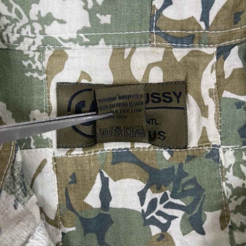 ステューシー STUSSY シャツ、ブラウス 半袖 20th INTL. SURPLUS 記念 ヴィンテージ ミリタリー アロハ シャツ S カーキ / カーキ / khaki メンズ USED 古着 中古 50161217
