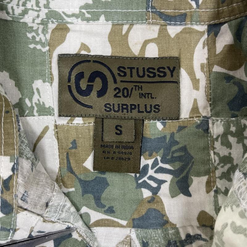 ステューシー STUSSY シャツ、ブラウス 半袖 20th INTL. SURPLUS 記念 ヴィンテージ ミリタリー アロハ シャツ S カーキ / カーキ / khaki メンズ USED 古着 中古 50161217